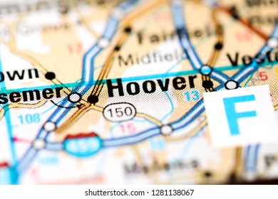 Hoover. Alabama. USA On A Map