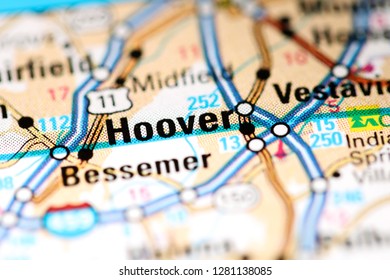 Hoover. Alabama. USA On A Map