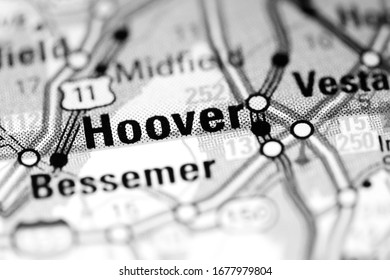 Hoover. Alabama. USA On A Map