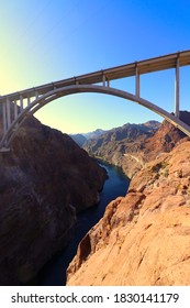 The Hoover Bridge From The Hoover Dam In Nevada.