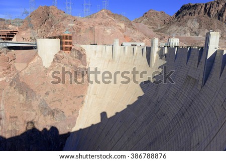 Similar – Image, Stock Photo Hoover Dam Panorama USA