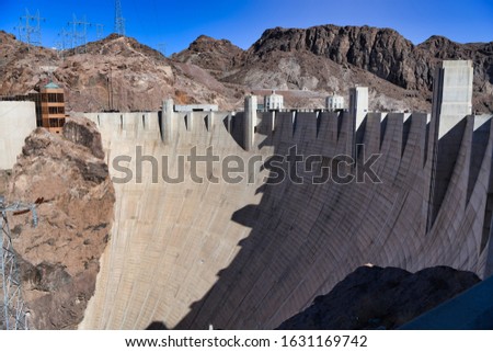 Similar – Image, Stock Photo Hoover Dam Panorama USA