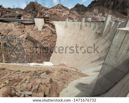 Image, Stock Photo Hoover Dam Panorama USA