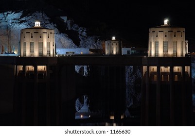 Hoover Dam At Night