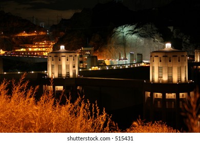 Hoover Dam At Night