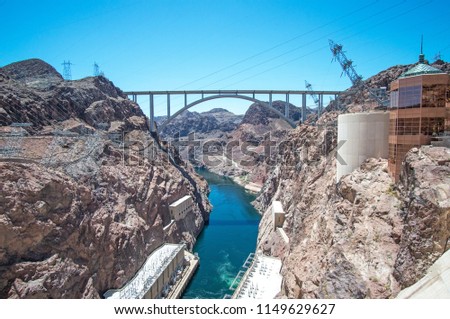 Hoover Dam on a Sunny Day, USA.
