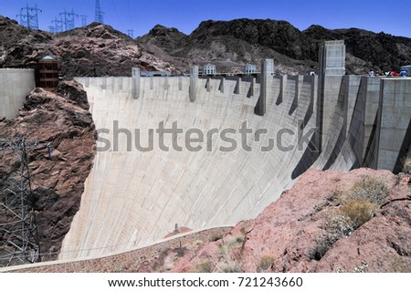 Similar – Image, Stock Photo Hoover Dam Panorama USA