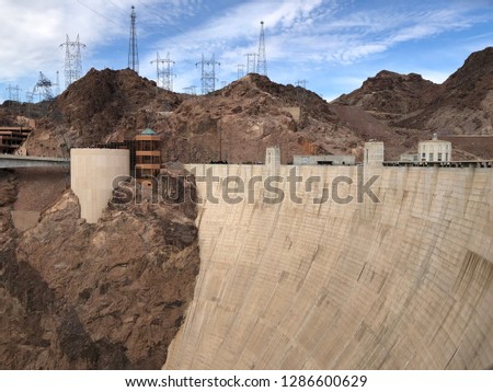 Similar – Image, Stock Photo Hoover Dam Panorama USA