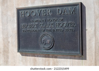 Hoover Dam sign, Nevada, USA