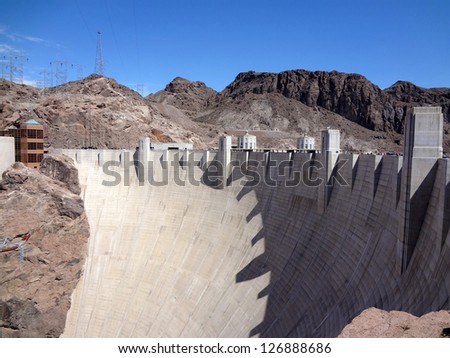 Similar – Image, Stock Photo Hoover Dam Panorama USA