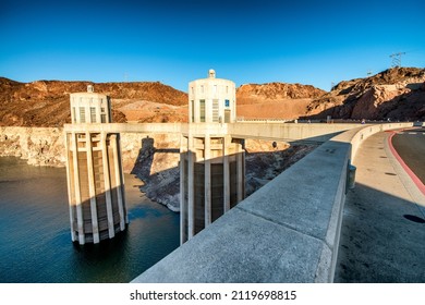 Hoover Dam At Sunset, Nevada - USA