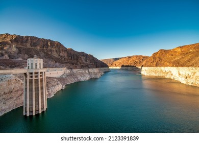 Hoover Dam At Sunset, Nevada - USA