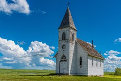 Hope Lutheran Church En El Pueblo Fantasma De Kayville, SK, Canadá