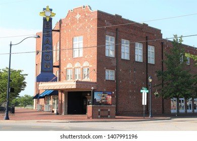 Hopewell, Virginia / U.S.A. - May 25, 2019: The Beacon Theatre in the City of Hopewell was built in 1928 and was a three-story, vaudeville and movie theater with Colonial Revival and Art Deco style.