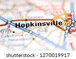 Hopkinsville. Kentucky. USA on a geography map