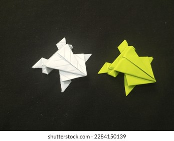 "Hoppin' Fun: The Art of Origami Frog Folding" - Powered by Shutterstock