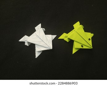 "Hoppin' Fun: The Art of Origami Frog Folding" - Powered by Shutterstock