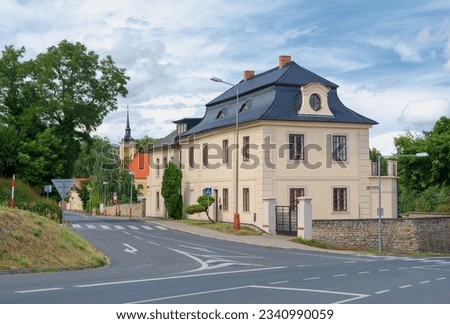 Kutná Hora, view of the historic house at the crossroads Foto stock © 