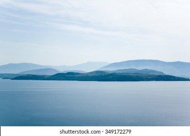 Horizon Landscape Seaside With Mountains