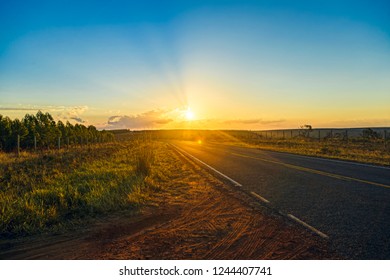 Horizon Sunset Broad Nature Sunrise Sunlight Sunshine Dusk Evening Road Way Street Avenue HDR Place Ambient Grass Sky Sun