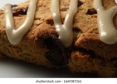 Horizontal Close UP Of Cranberry Orange Scone