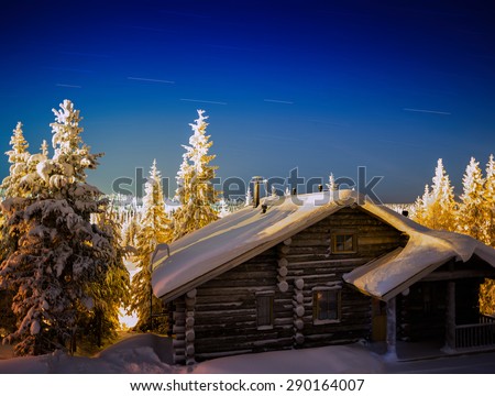 Similar – Image, Stock Photo Evening impression on the mountain