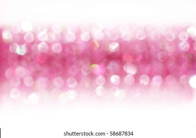 Horizontal Glamorous Pink Background With Bokeh