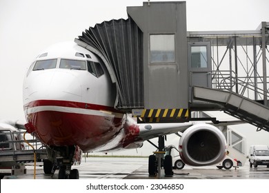 Horizontal Image Front View Docked Jet Stock Photo (Edit Now) 23046850