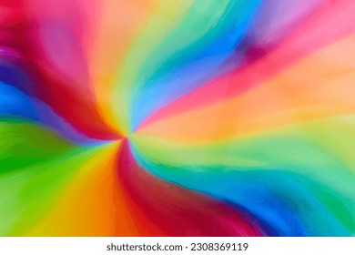 Horizontal prism of abstract aurora borealis of rainbow skittles