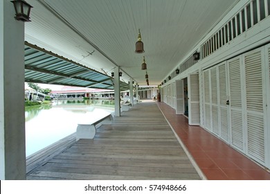  Horizontal Shot Of Wrap Around Porch On An Upscale