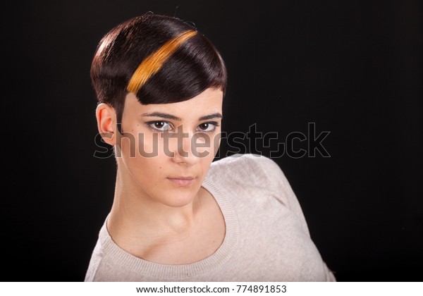 Horizontal Studio Portrait 20s Young Woman Stock Photo Edit Now