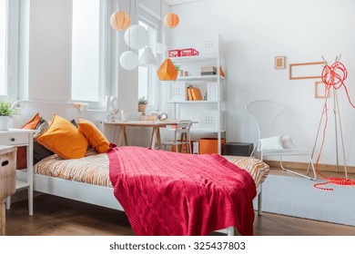 Horizontal View Of Modern Teen Room Design