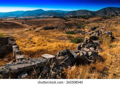 Horizontal vivid Turkey landscape background backdrop