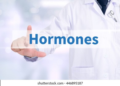 Hormones Business Development Medicine Doctor Working With Computer Interface As Medical