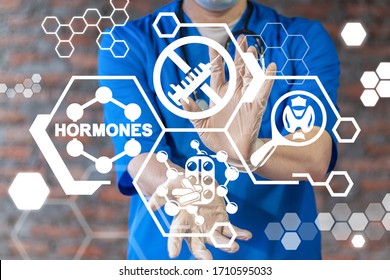 Hormones Medical Concept. Hormone Health Therapy. Hormonal Treatment.