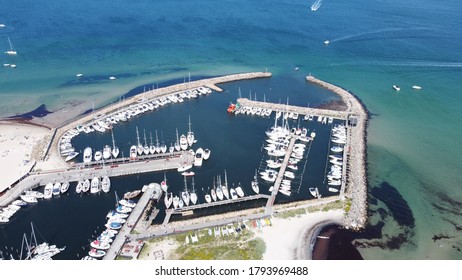 Hornbak Harbor In Hornbæk, North Og Sjælland, Denmark