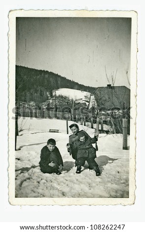 HORNI MARSOV, CZECHOSLOVAK REPUBLIC, CIRCA 1955 - Winter time - circa 1955