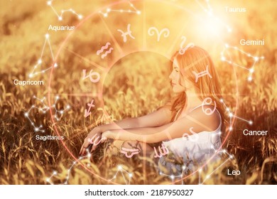 Horoscope Chart And Astrology. Future Love And Numerology Concept