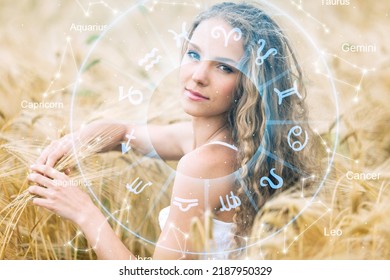 Horoscope Chart And Astrology. Future Love And Numerology Concept