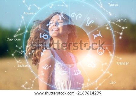 Horoscope Chart And Astrology. Future Love And Numerology concept