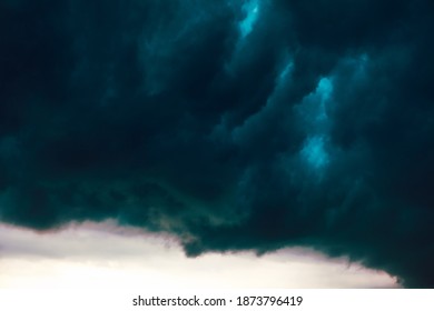 Horror Black Clouds Before Hurricane