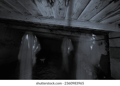 horror ghost in the attic