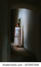 Horror Ghost Girl In Abandoned Building