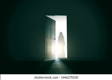Horror scene of a scary woman - Shutterstock ID 1446270230