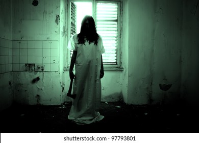 Horror Scene Of A Scary Woman