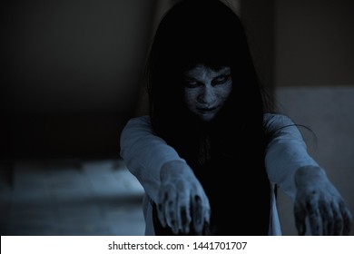 Horror Woman Ghost Creepy Stand Lift Stock Photo 1441701707 | Shutterstock