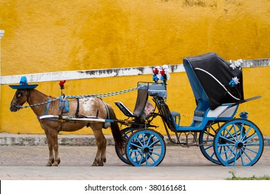 Horse Carriage In Izamal Mexico