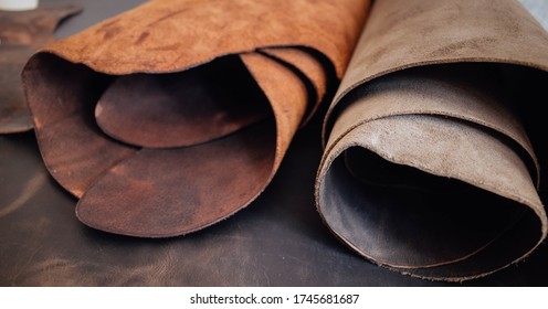 Horse and cow leather, leathercraft