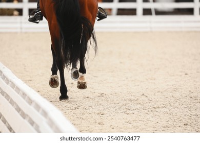 Horse hooves close-up when does the gallop . Details of equestrian sports - Powered by Shutterstock