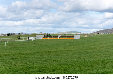 Horse Jump Fence At Cheltenham Racecourse. 